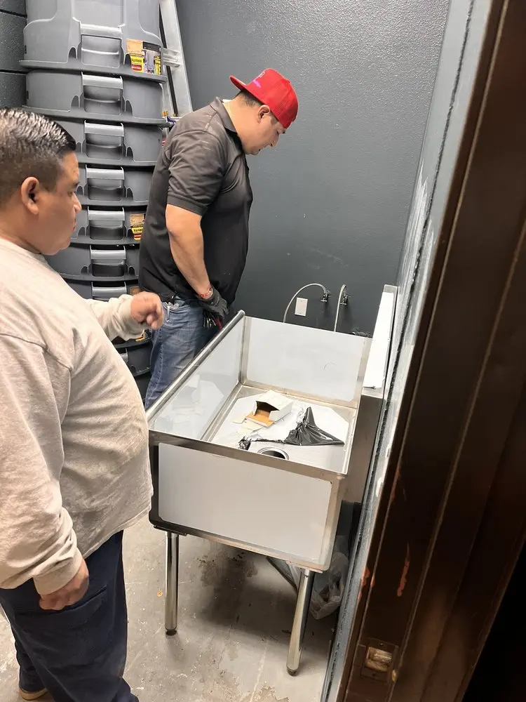 Commercial plumbing and sink installation in Highland